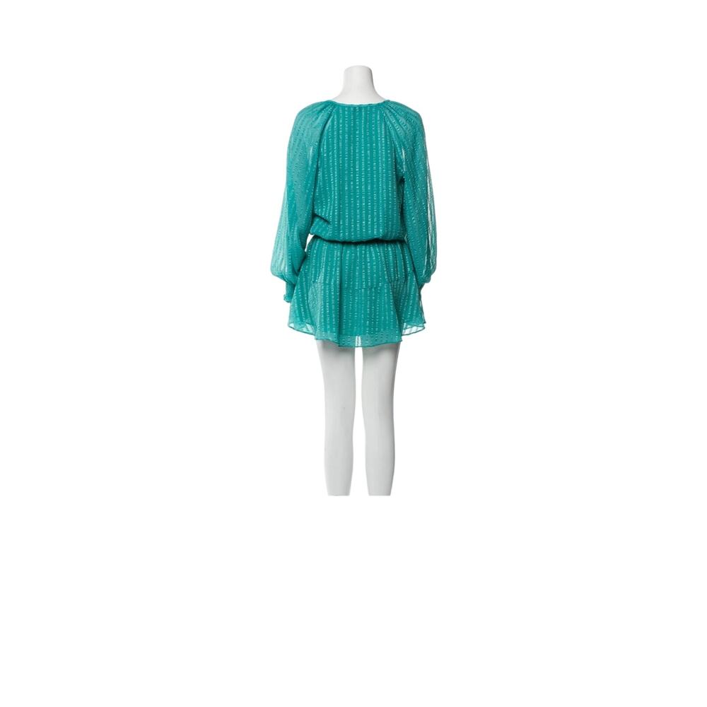 Rami Brook NY V Neck Mini Dress Size x xs Teal Nordstrom brand - Picture 4 of 7